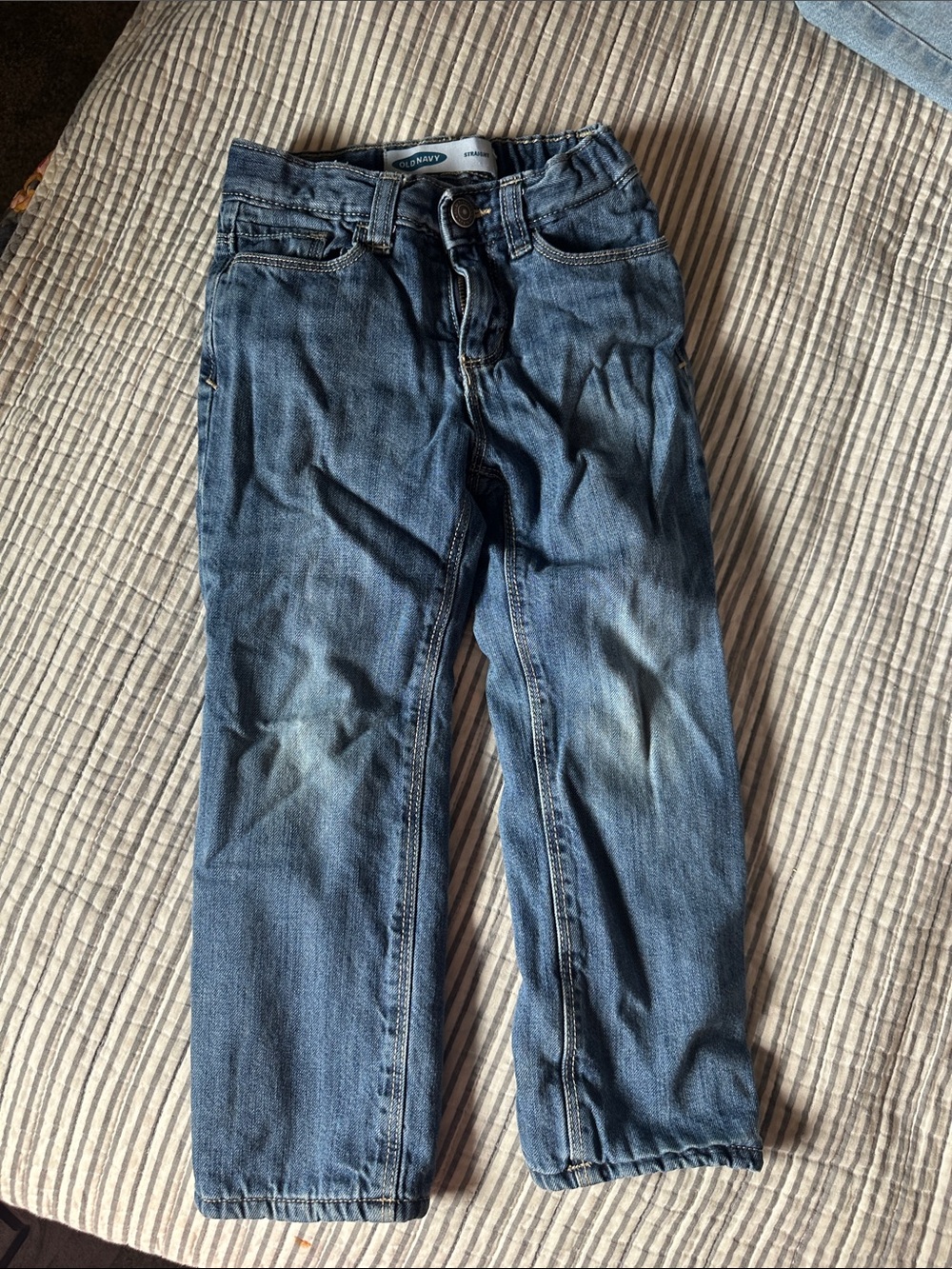 Boy’s Fleece Lined Dark Blue Denim Jeans 4T